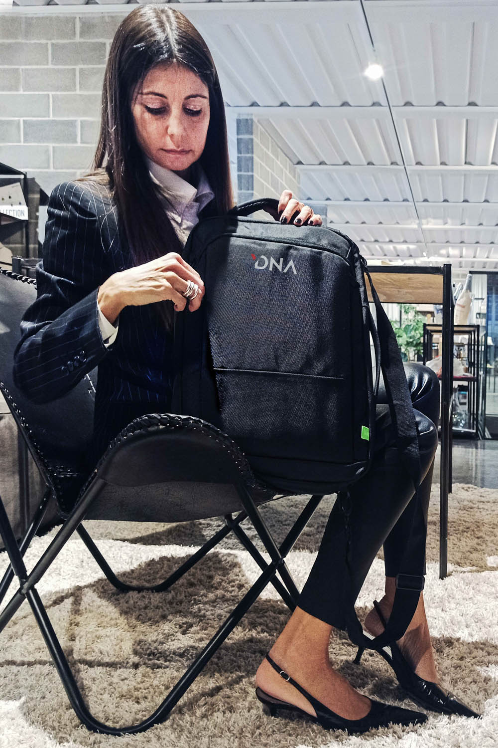 Zainella zaino cartella business porta pc in rpet personalizzato stampato o ricamato