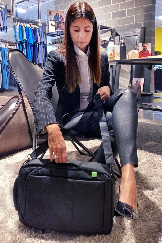 Zainella zaino cartella business porta pc in rpet utilizzato per viaggio di lavoro